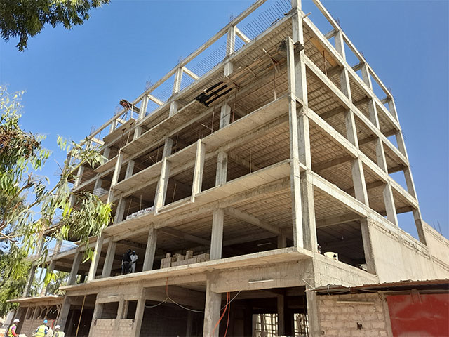 Diagnostic immeuble RDC+5 — extension R+7, Grand-Yoff