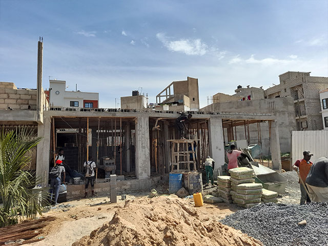 Construction immeuble RDC+5, Yoff